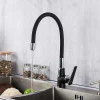 Смеситель для кухни Frap H57 Черный матовый Хром арт-F4457 — фото 3, Смесители для кухни