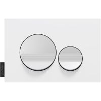 Клавиша смыва Jacob Delafon Белая матовая Белая глянцевая арт-E20859-00-MWH — фото 1, Кнопки смыва