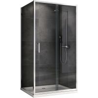 Душевой уголок Abber Schwarzer Diamant 110x50 профиль Хром стекло прозрачное арт-AG301105-S505 — фото 1, Прямоугольные душевые уголки