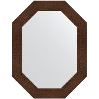 Зеркало Evoform Polygon 86х66 в багетной раме - Бронзовая лава 90 мм арт-BY 7191 — фото 1, Зеркала в ванную комнату