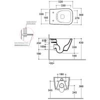Унитаз Globo Stone подвесной Белый матовый без сиденья арт-STS05.BO — фото 6, Подвесные унитазы