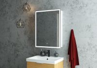 Зеркальный шкаф Континент Allure LED 55 L с подсветкой Белый арт-МВК002 — фото 8, Зеркальные шкафы в ванную