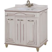 Тумба под раковину Bellezza Аллегро Люкс 80 Бежевая патина Темный орех арт-4637513000379 — фото 1, Тумбы под раковину