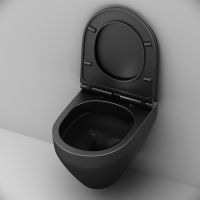 Унитаз AM.PM Spirit V2.0 подвесной Черный матовый с сиденьем микролифт арт-C701700MBSC — фото 8, Подвесные унитазы