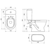 Унитаз компакт Santek Алькор с бачком и сиденьем Микролифт арт-1WH501835 — фото 3, Напольные унитазы