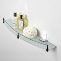 Стеклянная полка WasserKRAFT Leine Хром арт-K-5044W — фото 2, Полки для ванной и душа