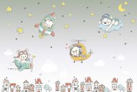 Фреска детская Ortograf Для самых маленьких 32963 Фактура бархат FX Флизелин (4*2,7) Серый/Разноцветный, Мультимедия арт-32963 (бархат FX) — фото 2, Фрески