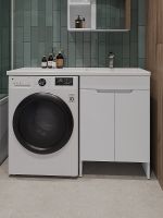 Тумба с раковиной Orange Sistema 120 R Белая арт-STD-120TUW+RAR — фото 2, Тумбы с раковиной