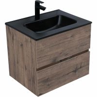 Тумба под раковину Aquanet Алвита New 60 подвесная Дуб веллингтон табак арт-334184 — фото 4, Тумбы под раковину