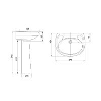 Раковина Santeri Воротынский 55 Белая арт-1.3111.7.S00.00B.0 — фото 3, Раковины подвесные