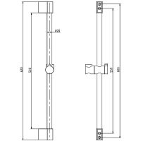 Душевая штанга Rav Slezak Черная матовая арт-PD0015CMAT — фото 2, Штанги для душа