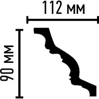 Карниз Decomaster 2400x90x112 мм арт-95095 — фото 2, Карнизы