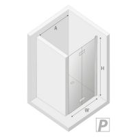 Душевая дверь New Trendy New Soleo Chrome 70 R профиль Хром стекло прозрачное арт-D-0130A — фото 8, Складные душевые двери