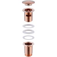 Донный клапан Abber click-clack Розовое золото арт-AF0010RG — фото 2, Донные клапаны