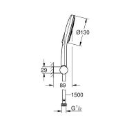 Душевой гарнитур Grohe Rainshower SmartActive Хром арт-26580000 — фото 5, Душевые гарнитуры на держателе
