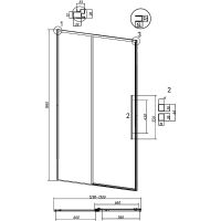 Товар: Душевая дверь Grossman Galaxy 130 профиль Хром стекло шиншилла арт-100.K33.01.130.10.02 - фото 11 Душевая дверь Grossman Galaxy 130 профиль Хром стекло шиншилла арт-100.K33.01.130.10.02 — фото 11, Раздвижные душевые двери