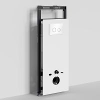 Инсталляция WasserKRAFT Salm для унитаза Белое стекло с Белой клавишей смыва арт-27TLT.010.ME.WH.WH01 — фото 1, Инсталляции для унитазов