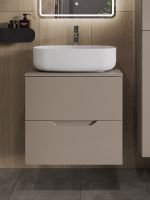 Тумба с раковиной Orange Line 60 подвесная Латте матовый арт-Li-60TuLMDF+B07-540W — фото 3, Тумбы с раковиной