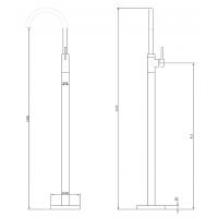 Смеситель для раковины Abber Wasser Kreis Розовое золото арт-AF8141RG — фото 6, Смесители напольные