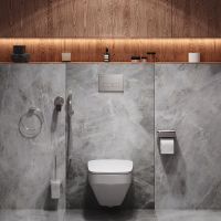 Комплект унитаза с инсталляцией AM.PM Inspire 2.0 с сиденьем Микролифт с клавишей смыва Хром с гигиеническим душем и аксессуарами для ванной комнаты арт-CK50GD — фото 4, Комплекты унитаз + инсталляция