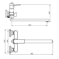Товар: Смеситель для ванны Damixa Eclipse 2.0 универсальный Хром арт-489000000 - фото 4 Смеситель для ванны Damixa Eclipse 2.0 универсальный Хром арт-489000000 — фото 4, Смеситель для ванны