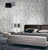 Обои Fipar Felicita Винил на флизелине (1,06*10,05) Серый/Серебряный, Птицы//Цветы/Штукатурка арт-R 23340 — фото 2, Обои для стен