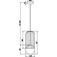 Подвесной светильник Maytoni Pendant Telford Белый Золото арт-P362PL-01G — фото 4, Подвесные светильники