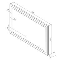 Зеркало Континент Rimini 1200х800 с подсветкой с сенсорным выключателем арт-ЗЛП141 — фото 5, Зеркала в ванную комнату
