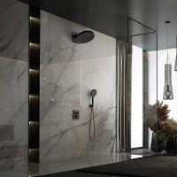 Душевая система Vincea Inspire с термостатом Черная матовая арт-VSFW-3I21MT3MB — фото 3, Встраиваемые душевые комплекты