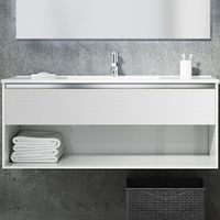 Тумба с раковиной SanVit Контур 100 в цвете Ral подвесная Белый глянец арт-kkont100 — фото 1, Тумбы с раковиной