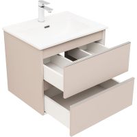 Тумба под раковину Aquanet Вега 60 подвесная Бежевая арт-329583 — фото 3, Тумбы под раковину