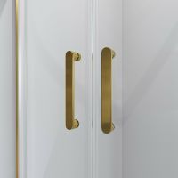 Душевой уголок Niagara Nova 100х100 NG-6407-08 GOLD профиль Желтое золото стекло прозрачное арт-64070811GOLD — фото 2, Душевые уголки четверть круга