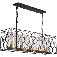 Подвесной светильник Divinare Dunkan Черный античный Золото матовое арт-2021/04 SP-5 — фото 1, Подвесные светильники