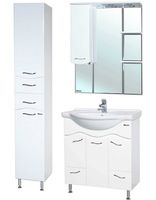 Зеркало со шкафом Bellezza Мари 75 R с подсветкой Белое арт-4612912001011 — фото 2, Зеркальные шкафы в ванную