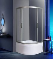 Душевой уголок WeltWasser WW500 С 90х90 профиль Хром стекло прозрачное арт-10000012446 — фото 1, Душевые уголки четверть круга