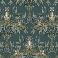 Обои LOYMINA Equator Флизелин (1*10,05) Бирюзовый, Деревья/Животные арт-QTR2 005/1 — фото 1, Обои для стен