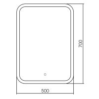 Зеркало Silver Mirrors Стив 50 с подсветкой с сенсорным выключателем арт-LED-00002916 — фото 4, Зеркала в ванную комнату