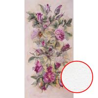 Фреска Ortograf Цветы 9027 Фактура бархат FX Флизелин (1*2) Зеленый/Розовый, Цветы/Живопись арт-9027 (бархат FX) — фото 1, Фрески