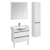 Тумба под раковину Aquaton Нортон 80 подвесная Белая глянцевая арт-1A248901NT010 — фото 8, Тумбы под раковину