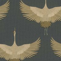 Обои Marburg Otaru Винил на флизелине (1,06*10,05) Серый/Черный/Золото, Птицы арт-34582 — фото 2, Обои для стен