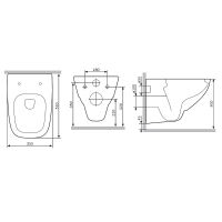 Унитаз AM.PM X-Joy подвесной с сиденьем Микролифт арт-C851701SC — фото 11, Подвесные унитазы