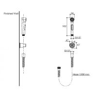 Гигиенический душ Jacob Delafon Elate Хром арт-E97258-CP — фото 5, Гигиенические души