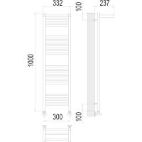 Товар: Водяной полотенцесушитель Terminus Аврора П20 300x1000 с полкой Хром, нижнее подключение, G 1/2" ВР, с угловым соединением арт-4670078529848 - фото 4 Водяной полотенцесушитель Terminus Аврора П20 300x1000 с полкой Хром, нижнее подключение, G 1/2" ВР, с угловым соединением арт-4670078529848 — фото 4, Водяные полотенцесушители