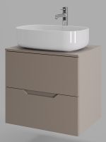 Тумба с раковиной Orange Line 60 подвесная Латте матовый арт-Li-60TuLMDF+B07-540W — фото 2, Тумбы с раковиной