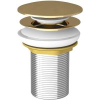 Донный клапан Teska click-clack Золото арт-PP1007 — фото 1, Донные клапаны