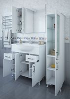 Тумба под раковину Sanflor Глория 85 Белая матовая арт-С000005710 — фото 3, Тумбы под раковину