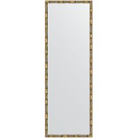 Зеркало Evoform Definite 137х47 в багетной раме - Золотой бамбук 24 мм арт-BY 0712 — фото 1, Зеркала в ванную комнату