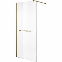 Душевая перегородка Niagara Nova 120 профиль Холодное золото стекло прозрачное арт-NG-641-12GOLD — фото 2, Душевые перегородки