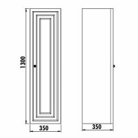 Товар: Шкаф пенал Creavit Kayra 35 подвесной Антрацит арт-KY2130.01.MAN - фото 3 Шкаф пенал Creavit Kayra 35 подвесной Антрацит арт-KY2130.01.MAN — фото 3, Пеналы для ванной комнаты