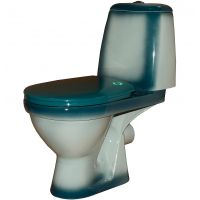 Унитаз компакт Rosa Премьер Зеленый декор с бачком и сиденьем арт-4620008191157 — фото 1, Напольные унитазы